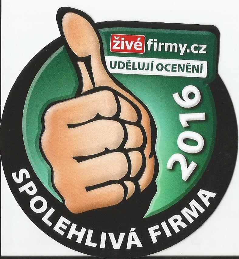 Ocenění Spolehlivá firma 2016