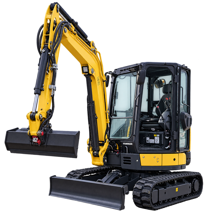 Žluté pásové minirypadlo Yanmar Vio 38